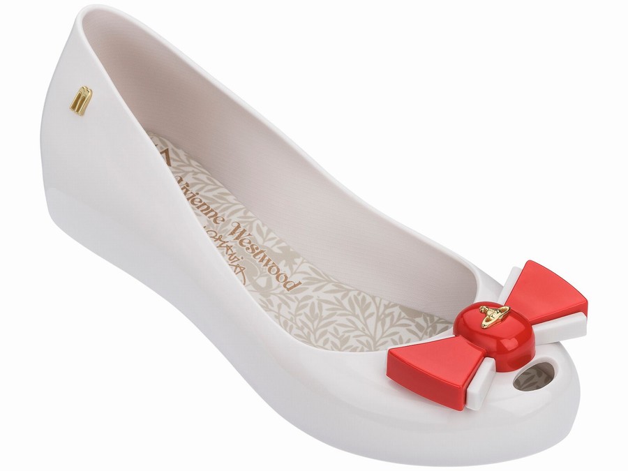 Bailarinas Melissa Vivienne Westwood Ultragirl Bow Mujer - Blancas - Argentina CFK-596041
